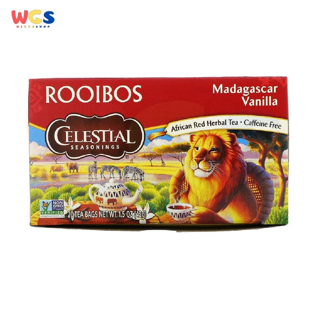 Celestial Seasonings Rooibos Madagascar Vanilla Herbal Tea 20s x 2.1g