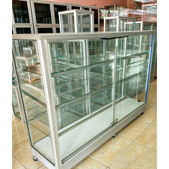 Terlaris Etalase Kaca 1.2 M Etalase Sembako1.2M Etalase Warung 1.2M Berkualitas