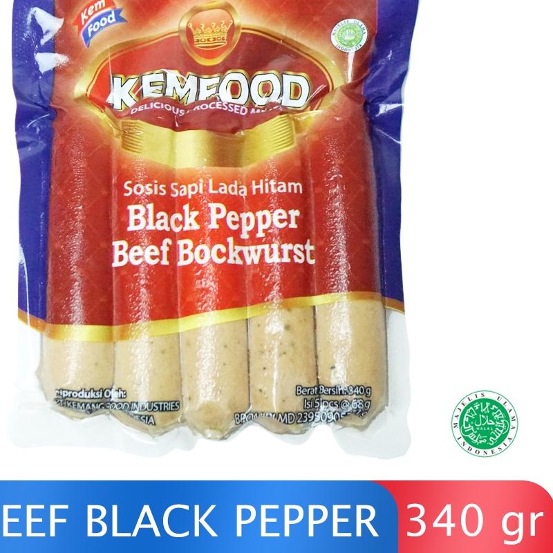 

♞ Kemfood Sosis Sapi Black Pepper Beef Bockwurst - 340 gr ☪