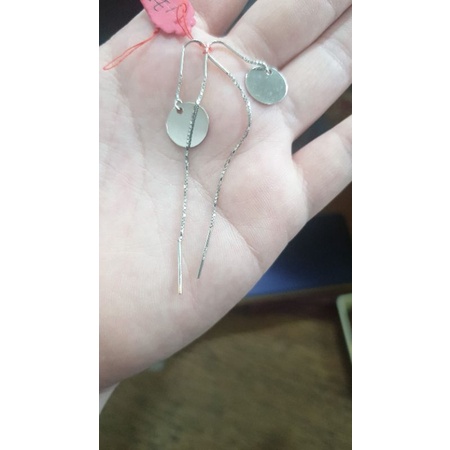 giwang koin ratu queen elizabeth anting stud tindik tusuk panjang emas asli 375