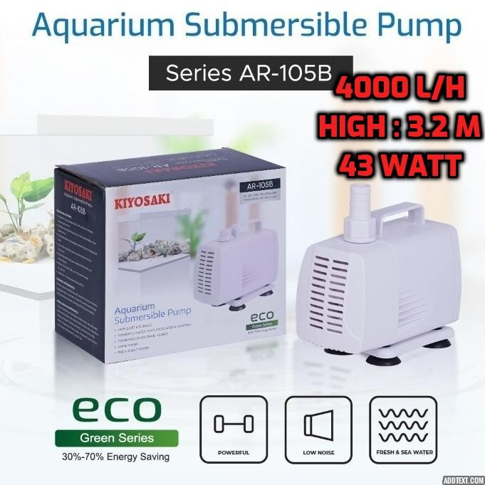 KIYOSAKI AR 105B - Pompa Air Celup Kolam Ikan Aquarium Aquascape 105 B