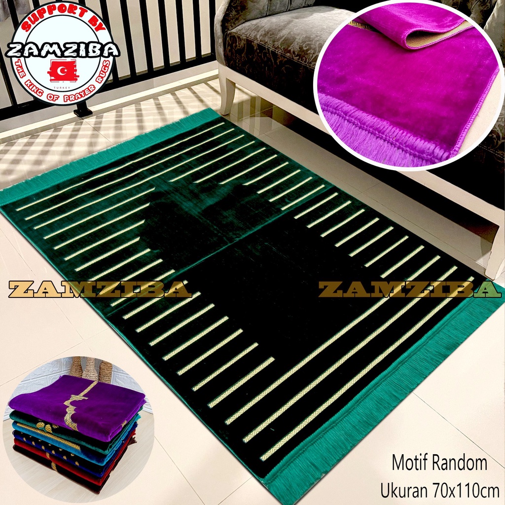 Sajadah Turki Motif Polos Minimalis Ukuran 70x110cm Bahan Tebal Dan Halus Kualitas Premium &gt; Zamziba Sejadah