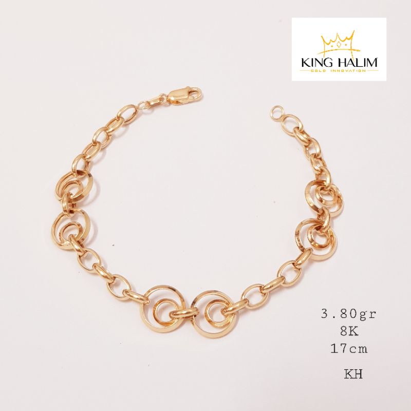 gelang rantai tangan King Halim Gold 8K 375