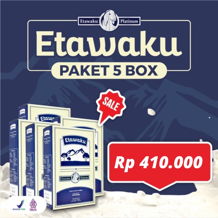 

[ COD ] Etawaku Platinum|Paket 5 - Susu Kambing 100% Alami Tanpa Efek Samping