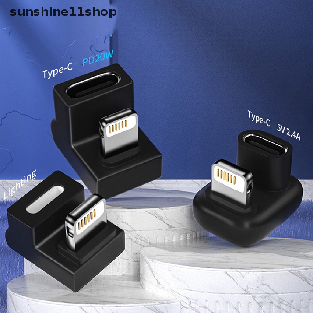 Sho 1Pc 20w Tipe-C Ke Lighg PD Lighg Ke Lighg U-Shape OTG Adapter Head N