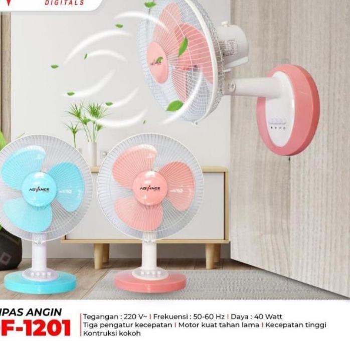 ➼ kipas angin advance df 1201 meja dinding desk fan 12" inch advance df1201 ➯