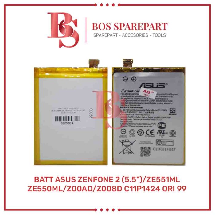 BATERAI ASUS ZENFONE 2 (5.5") / ZE551ML / ZE550ML / Z00AD / Z008D ORI 99