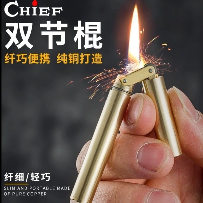 Korek Api Minyak Retro Slim Nunchaku Chief Lighter 3980