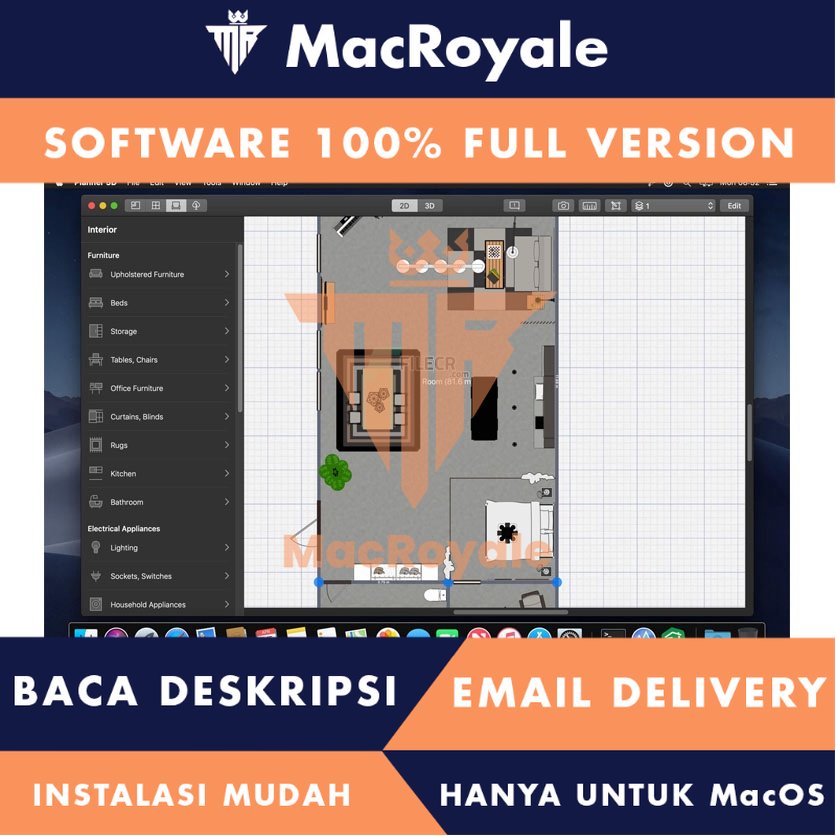 [MacOS] Planner 5D Premium Pro Lifetime - untuk desain interior di Mac