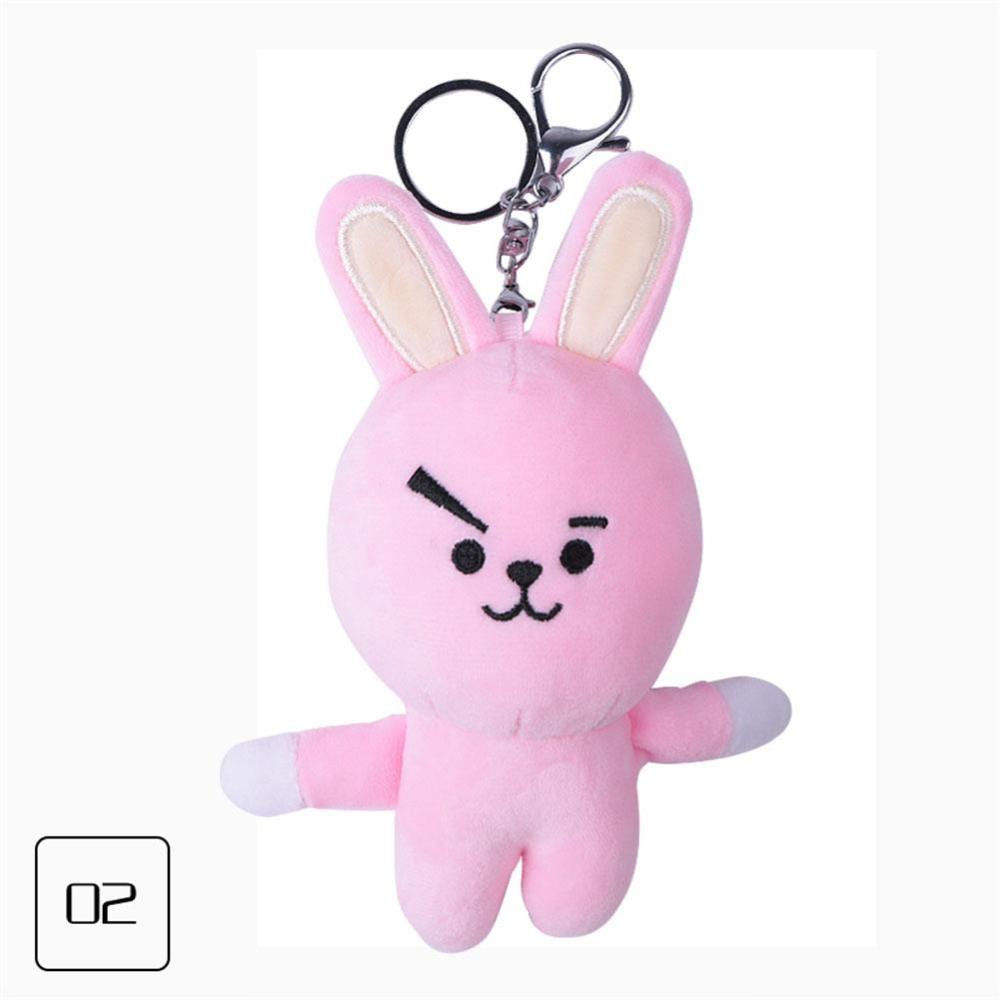 Timekey KPOP BTS BT21 Plush Toy Keychain Boneka Mainan Lembut Dekorasi Rumah Kantor A7K5