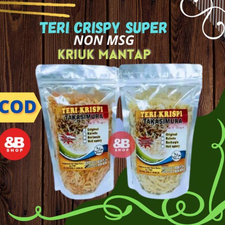 

O29 teri nasi | lauk kering teri crispy siap saji 100 gram original/balado/berbeque/pedas/jagung bakar | seafood BEST SELLER ゾ