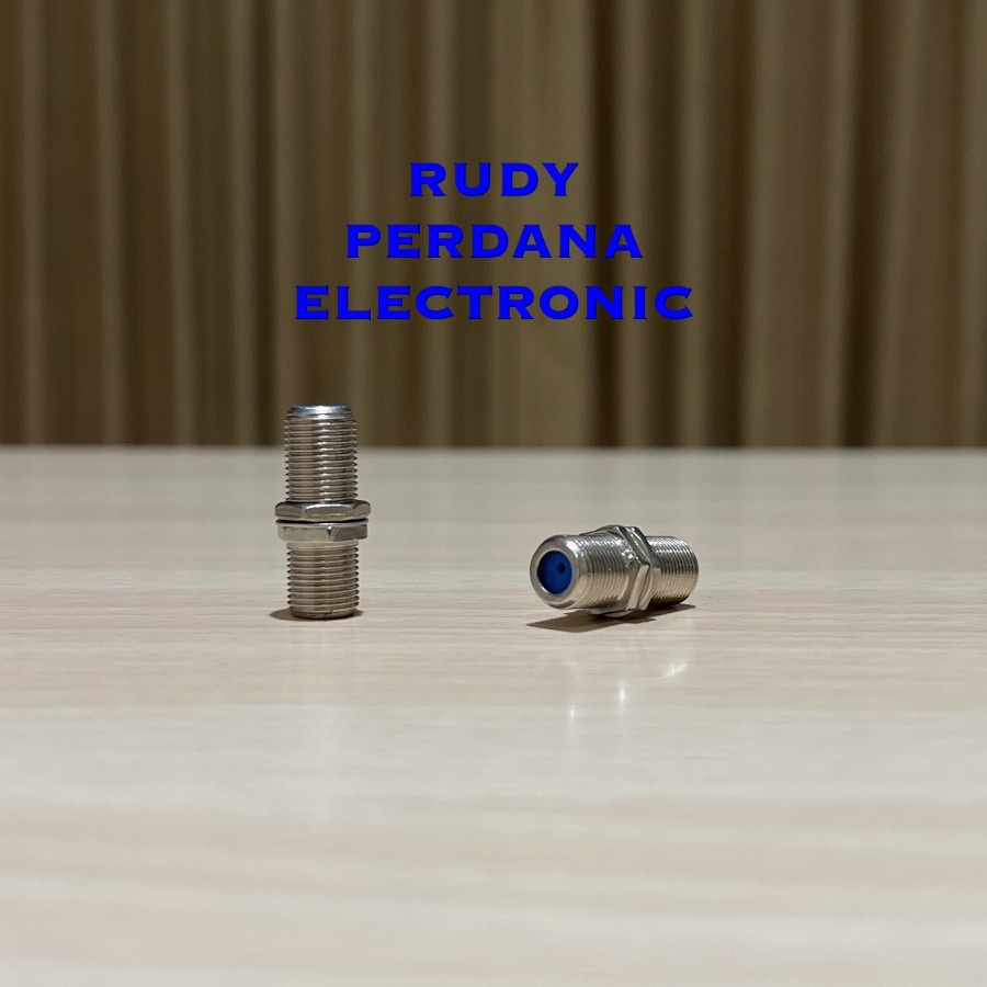 SAMBUNGAN I ANTENA TV TELEVISI KONEKTOR F DRAT BESI SILVER TAIWAN