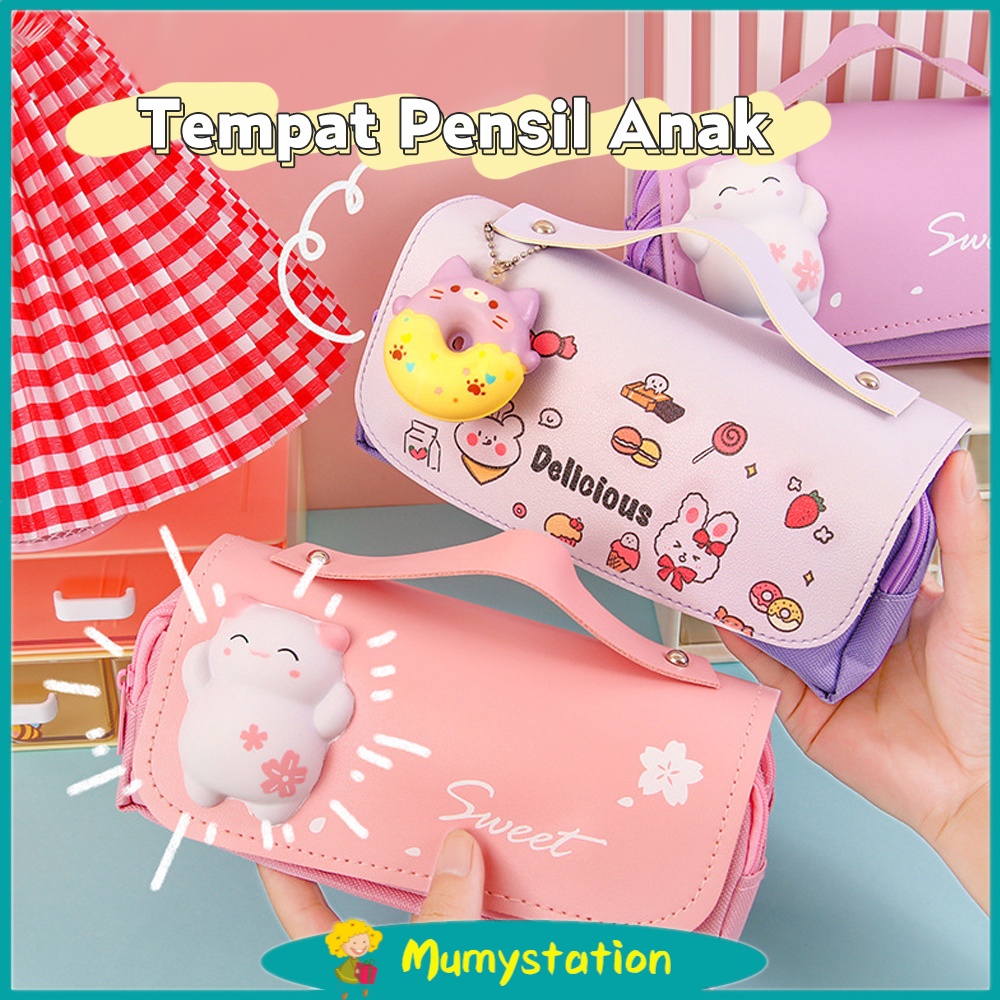 Mumystation Tempat Kotak Pensil Dekompresi /Cute Pencil Case/Tempat Pensil Squishy 3D