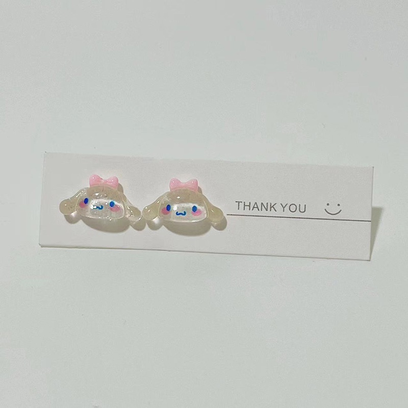 Anting Kodok Kecil Puppy Kartun Cantik Bahan Resin Untuk Wanita