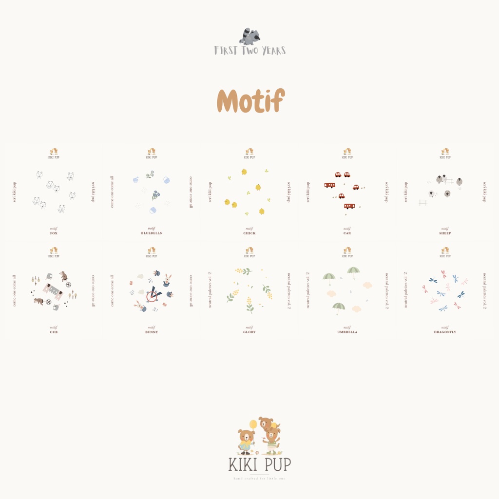 Kiki Pup - Mittens &amp; Socks Booties / Sarung Tangan Sarung Kaki Bayi Unisex