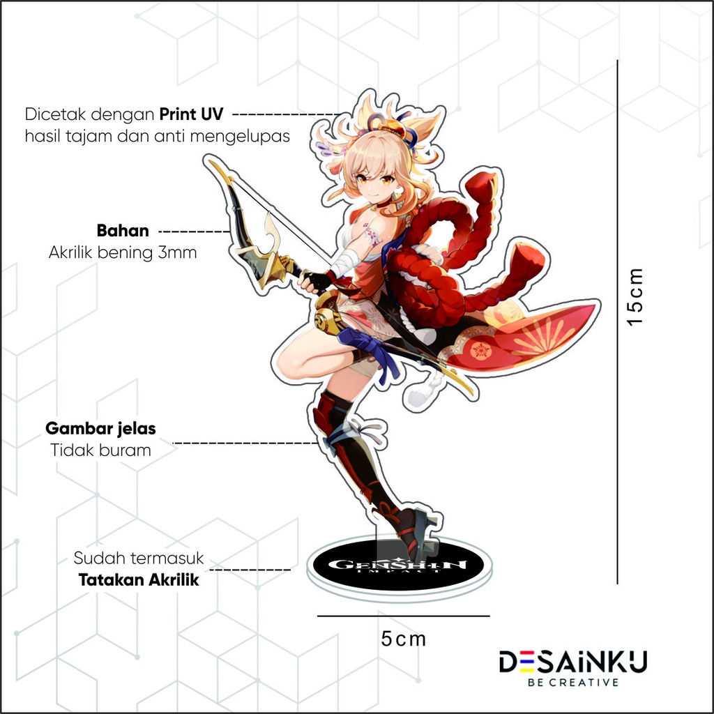 STANDEE / STAND FIGURE AKRILIK GENSHIN IMPACT EDISI YOIMIYA