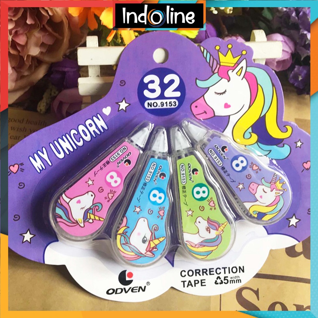 

Tipe X Pita Penghapus Pulpen Roll Correction Tape Tipex Set 4pcs Import COD 966