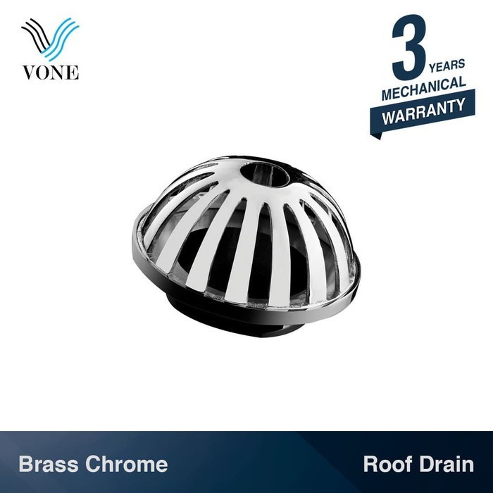 Terlaris Vone Roof Drain 2.5"Inch Saringan Talang Air Brass Chrome