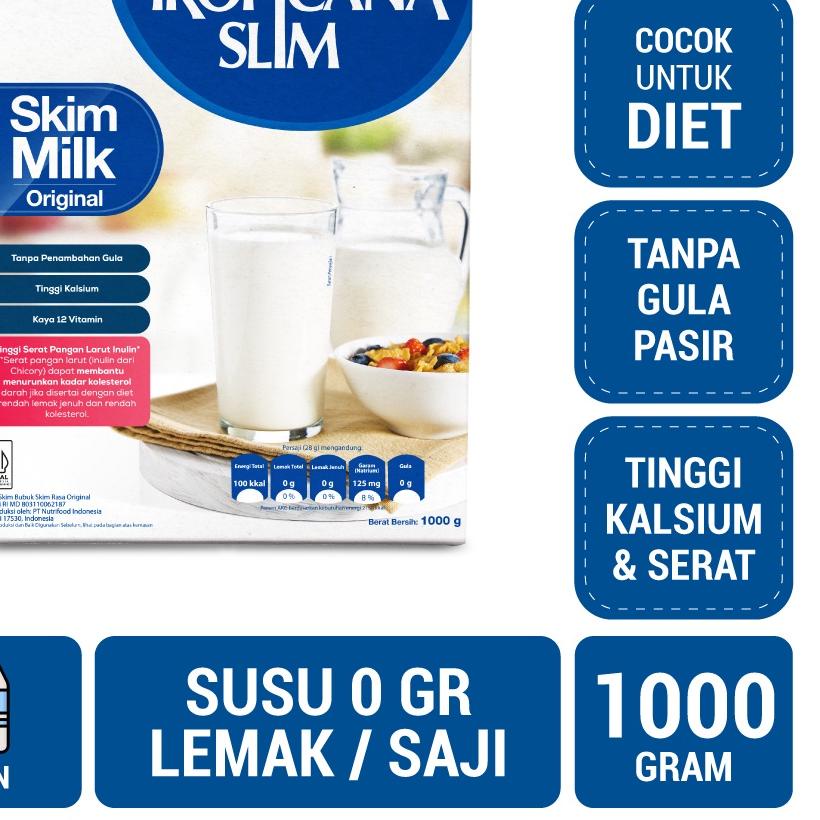 

✤ Tropicana Slim Susu Skim Original 1000 gram - Bantu Turunkan Kolesterol ♘