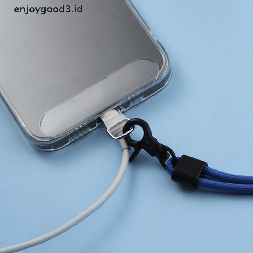 [Rready Stock] Lucu Transparan Ponsel Lanyard Patch Gasket Anti-lost Klip Cord Tali Kartu (ID)