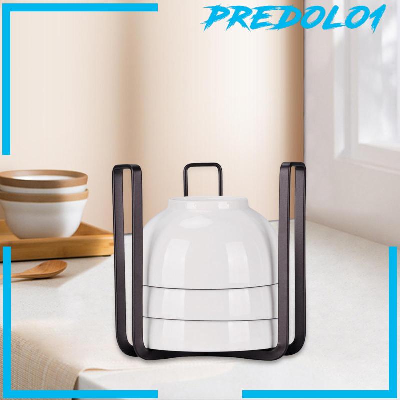 [Predolo1] Mangkuk Makan Holder Tray Penyimpanan Peralatan Makan Kabinet Dapur Aksesori