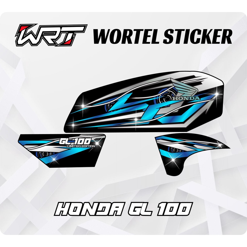 Striping GL100-Stiker Hologram Decal Motor GL 100 Racing Keren
