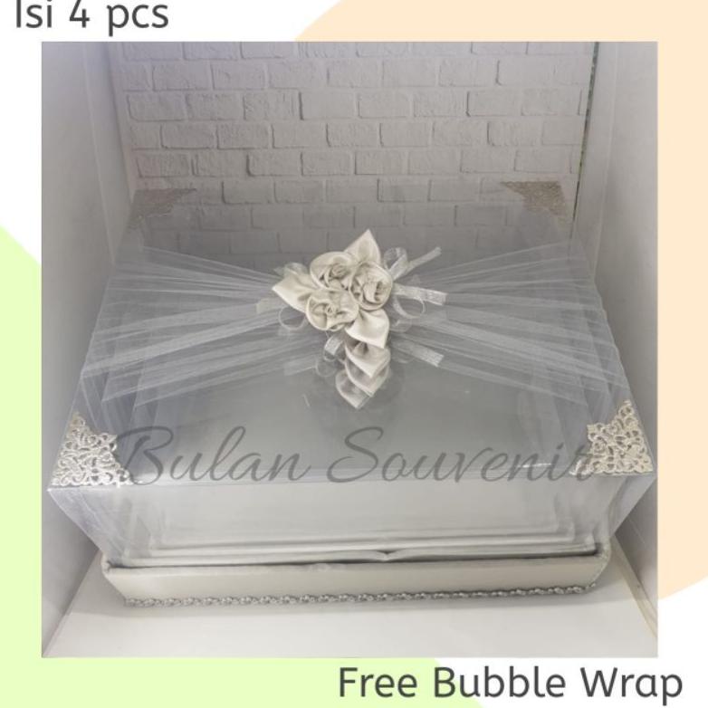 

TBS 2.2 Box Kotak Seserahan Lamaran Mika Pita Tile 1 Set Isi 4 Box Satu-satunya