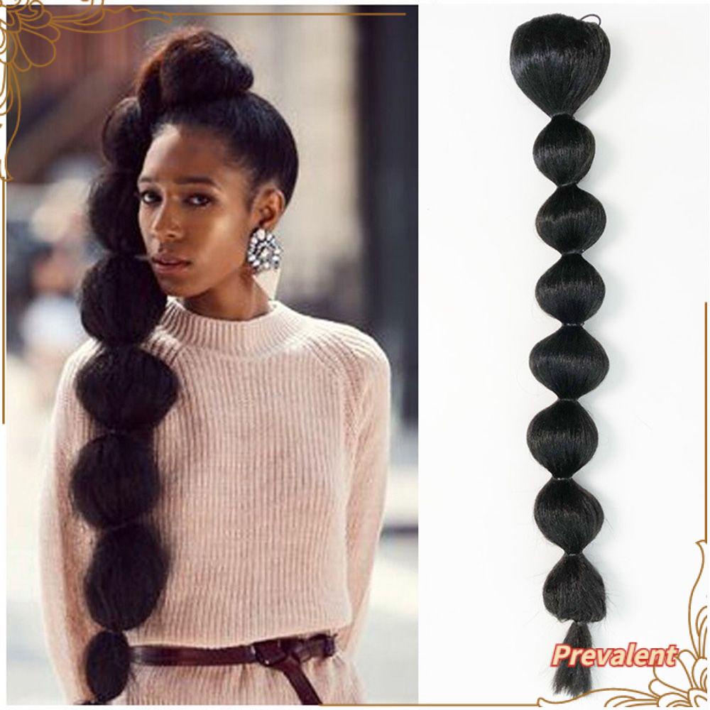 Preva Braided Ponytail Wig Pakaian Wanita Bermain Peran Grab Clip Wig