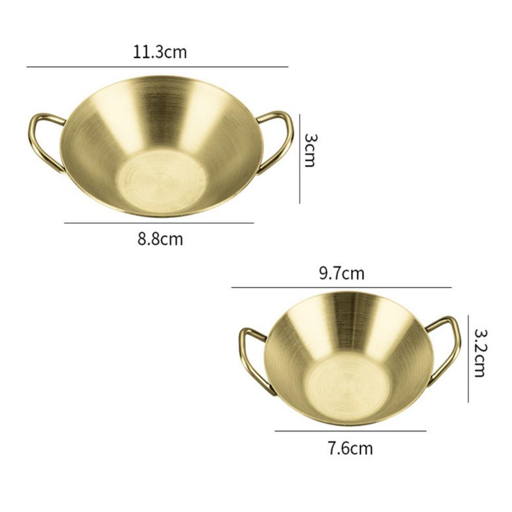 [Elegan] Sauce Dish Mini Non-stick Double Ear Stackable Round Untuk Bumbu Seasonings Piring Bumbu