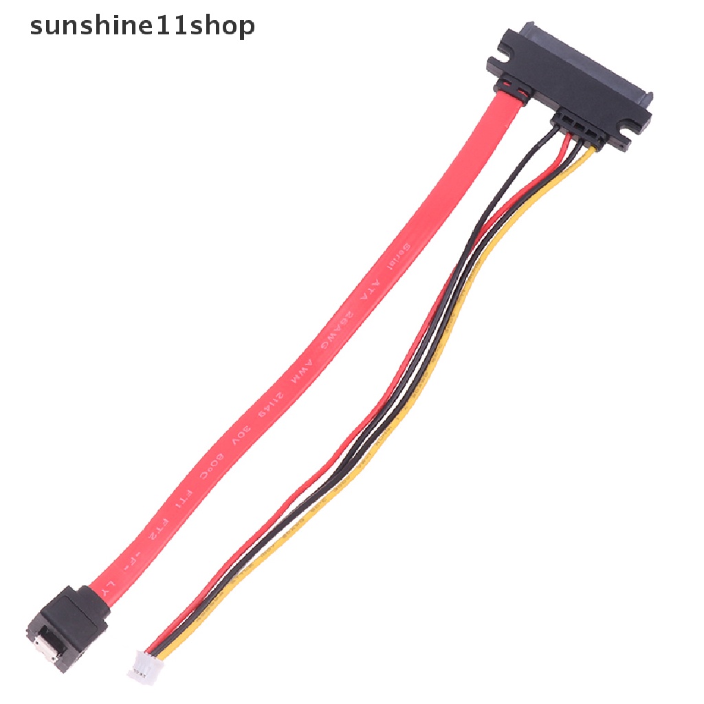 Sho 2-in-1 7Pin Sata7+15Pin 22P SATA Siam CD/DVD HD Hard Disk Kabel 25cm N