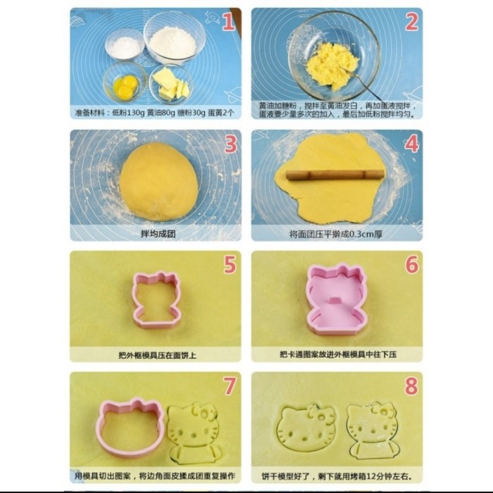 Set 2 pcs Cetakan Cookies Mould Biskuit Bento Roti Lucu Anak Karakter