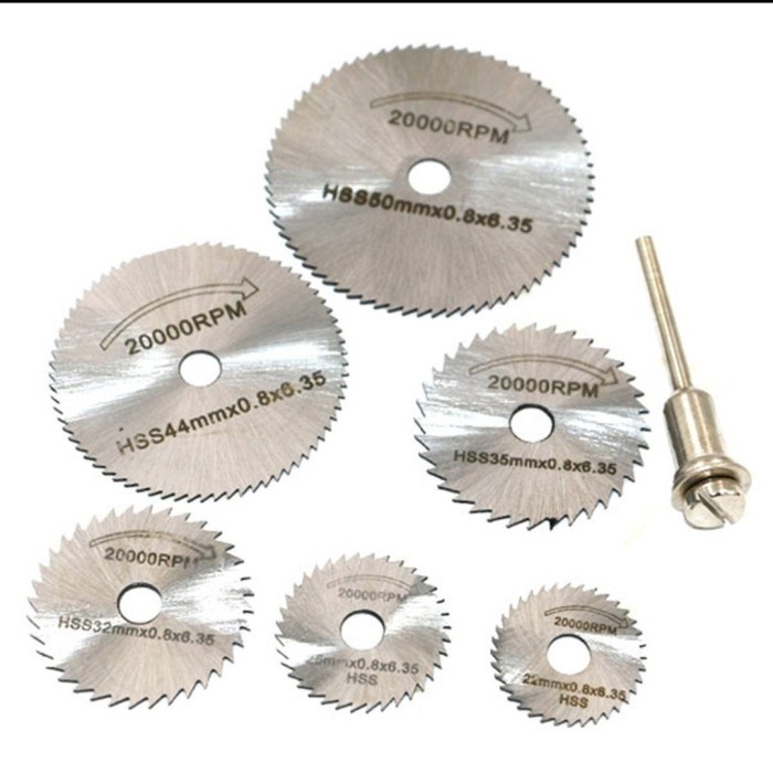 Terlaris 7Pcs Mata Gerinda Potong Mini Cutting Wheel Bor Tuner Tunner Cuner