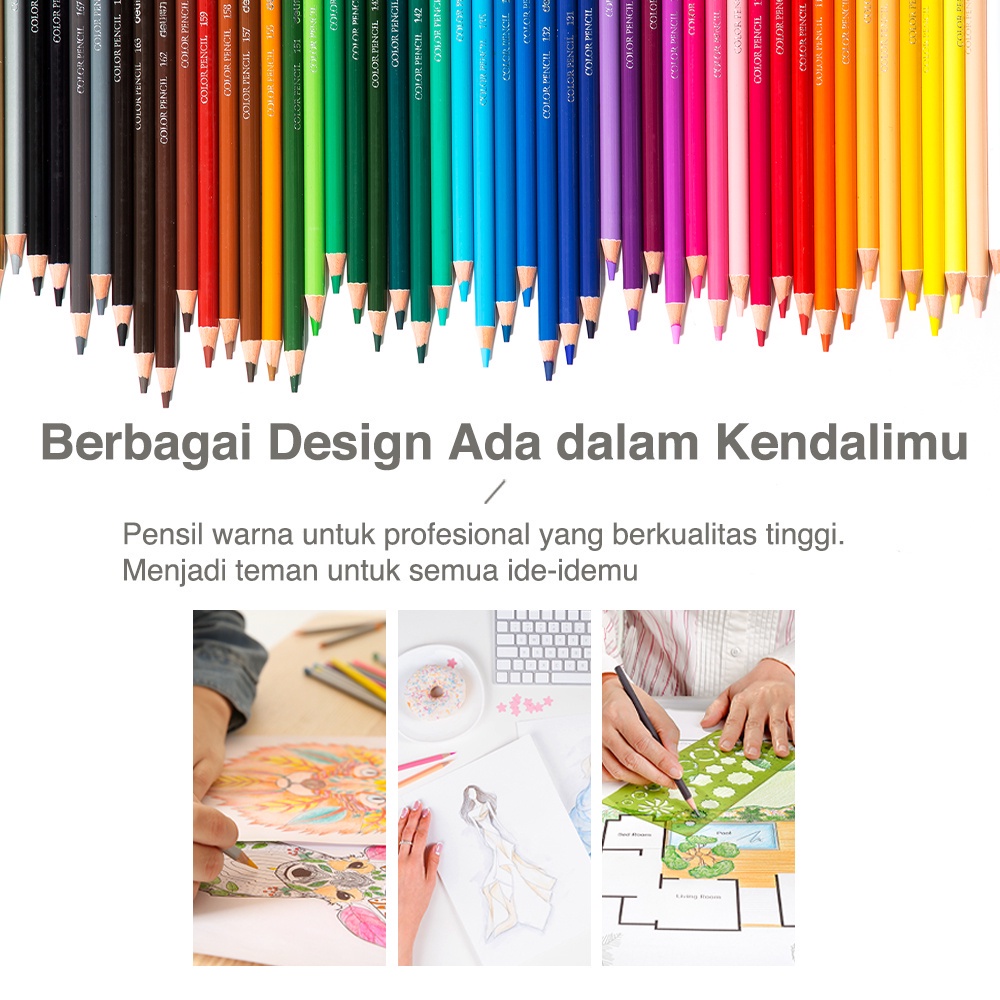 

Deli High-Grade Pensil Warna Minyak/Oil Pencil Color 48 Warna - 6567 RB9