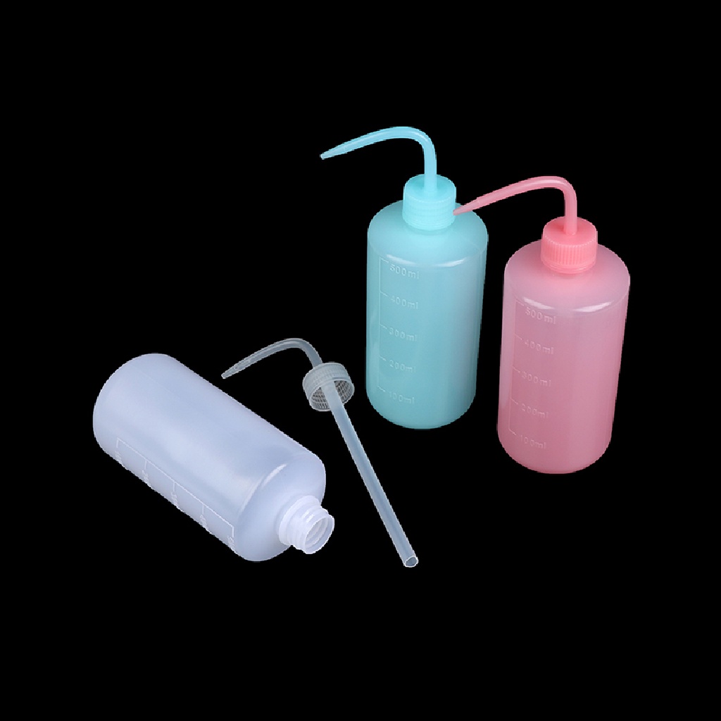 [HeavenDenotation] 1pc 500ml Curved Pot Wash Bersih Sabun Plastik Lab Wash Squeeze Diffuser Botol HDV