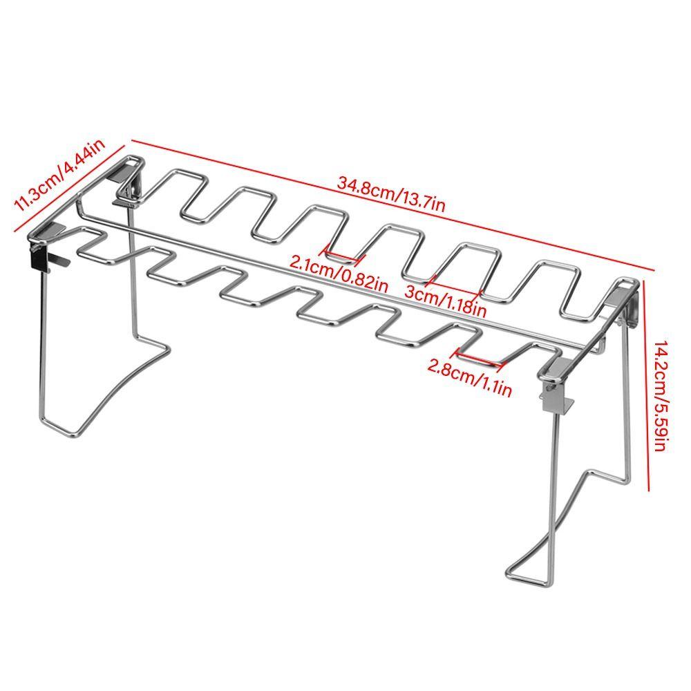 Solighter Kaki Ayam Wing Grill Tray Kualitas Tinggi Stainless Steel BBQ Aksesoris Sayap Ayam Rak Masak