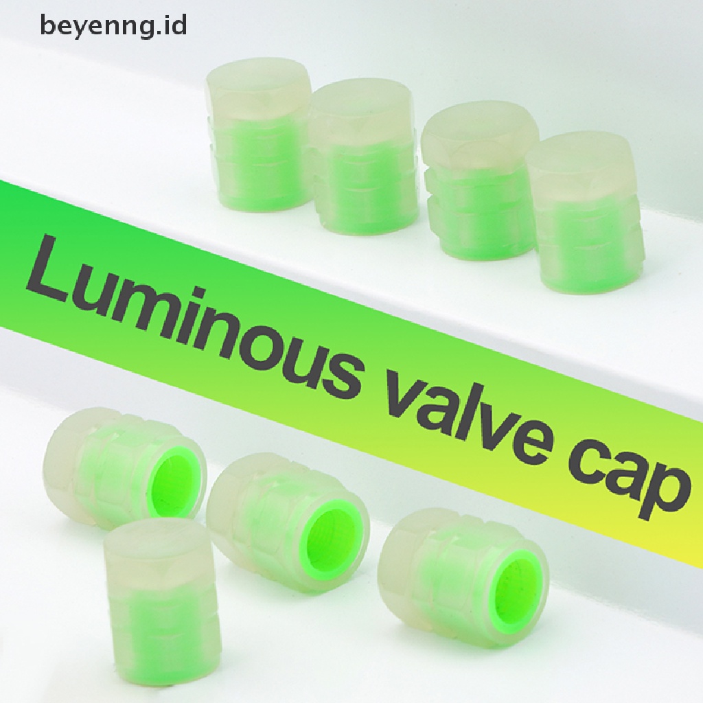 Beyen 4Pcs Universal Luminous Valve Caps Tutup Katup Ban Untuk Mobil Motor Sepeda ID