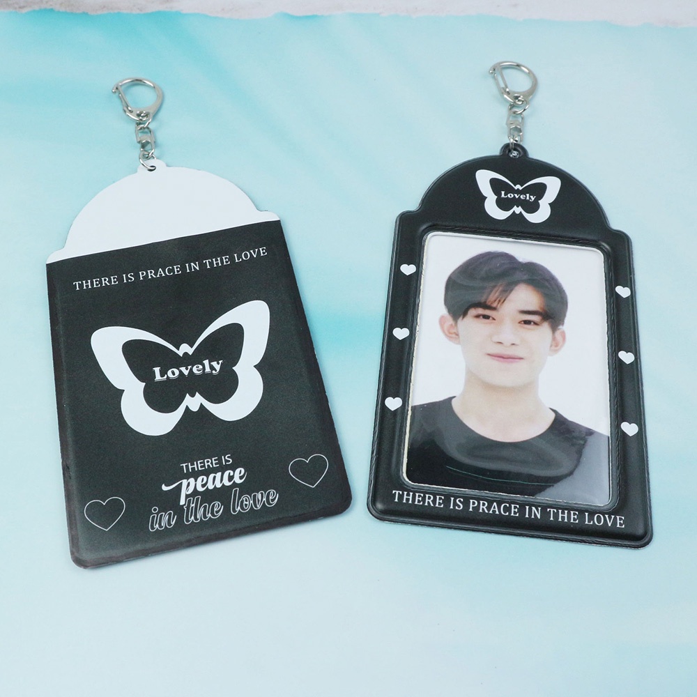 [COD Tangding] Kartun PVC ID Pemegang Kartu Kredit Kpop Idol Photocard Pelindung Case Tas Liontin