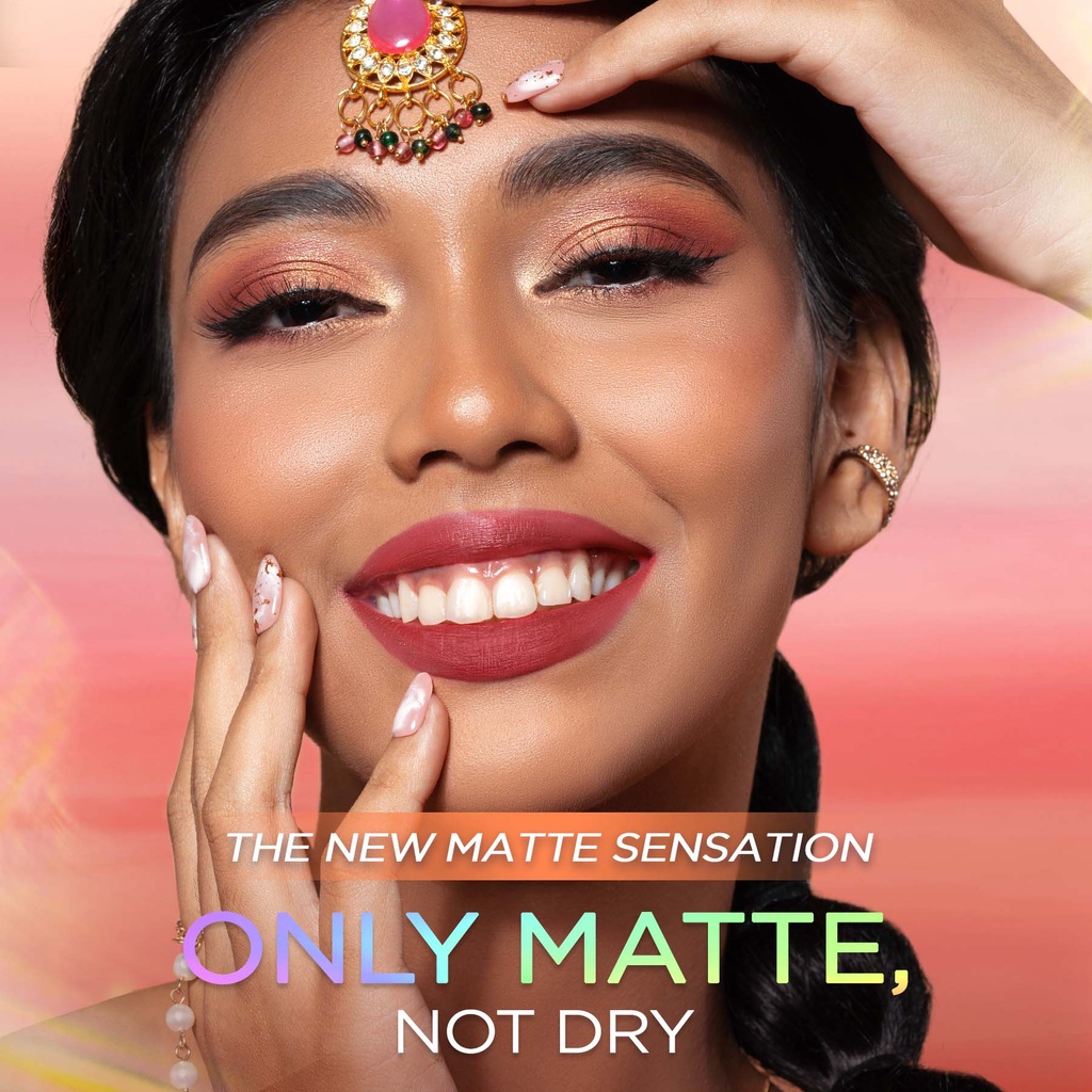 DAZZLE ME Misty Matte Lip Cream Indonesia / 2.2g / Comfortably Mate Easily Spreadable Hard To Smudge Contains Lip Care Ingredient / Moist Mask Proof Tahan Lama / Cosmetic Makeup Lips Make Up Kosmetik Bibir Series / Lipstick Lipstik Tint Matte Glossy Krim