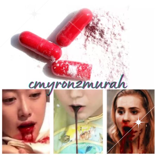 Trik Sulap Kapsul Darah Palsu Warna Merah - Prank Muntah Darah Blood Capsules Lelucon Halloween Horo