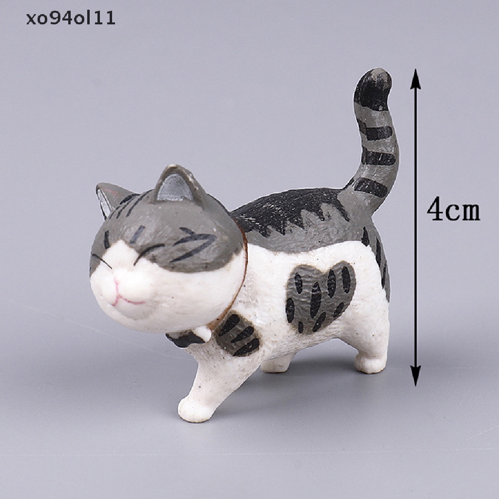 Xo 1PC Lucu Mini PVC Model Animasi Boneka Kucing Angka Mainan Kreatif Kerajinan Tangan Deco OL