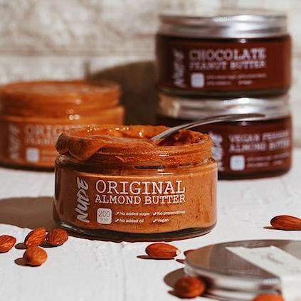 

➾ NUDE Original Almond Butter Unsweetened 200g - Natural Vegan Spread Keto Friendly ☂