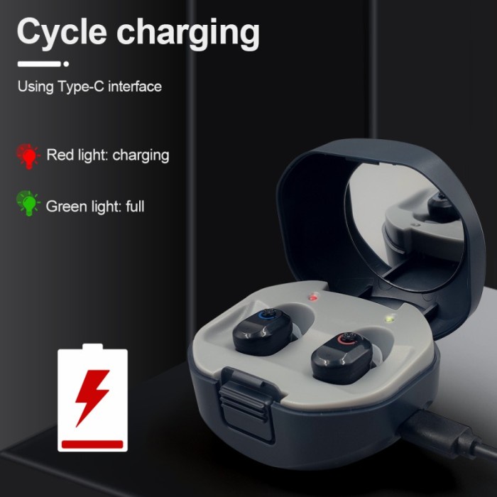 Terlaris Q68 Premium Hearing Aid - Alat Bantu Dengar Pendengaran Charger Usb