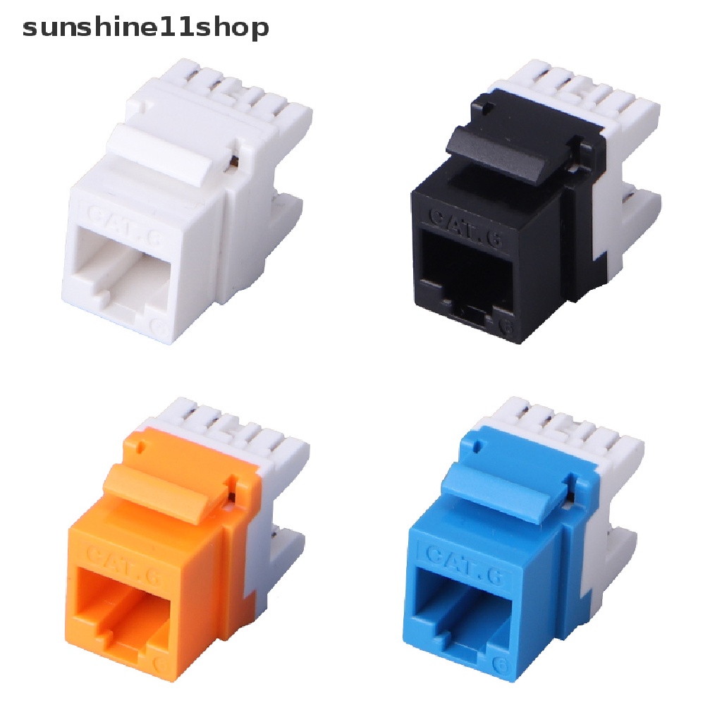 Sho CAT6 RJ45 Keystone Jack Female Coupler Insert Snap-in Connector Socket Adaptor Port Ethernet Wall Jack Punch Down Konektor Modul Keystone N