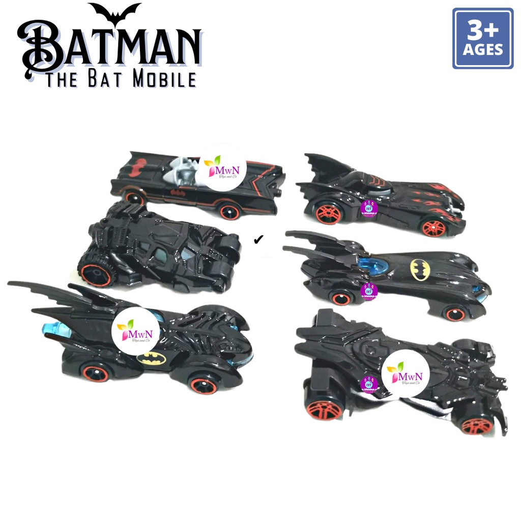 MWN Mainan Anak Die Cast Batmobile 6 pcs No.JJ629A