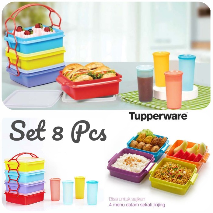 Rantang Tupperware Original Rantang Makanan Untuk Bekal Piknik Tumbler Gelas