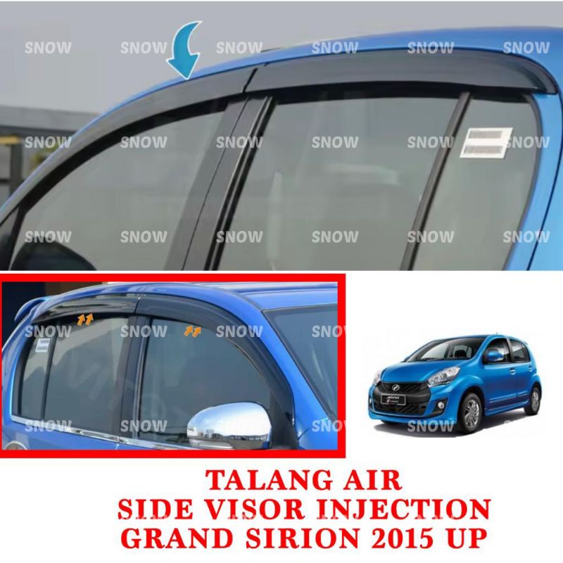 Talang Air Suzuki Grand All New Sirion 2015 Up Side Visor Injection Hitam