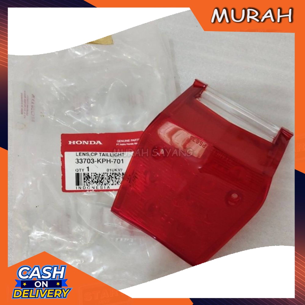 Mika kaca lampu stop rem belakang Honda Supra X 125 Batman ORIGINAL 33703-KPH-701