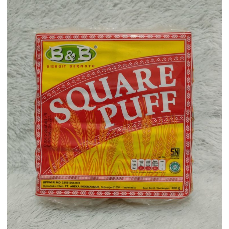 Jual B & B Biskuit Gula/Square Puff 300 Gr | Shopee Indonesia