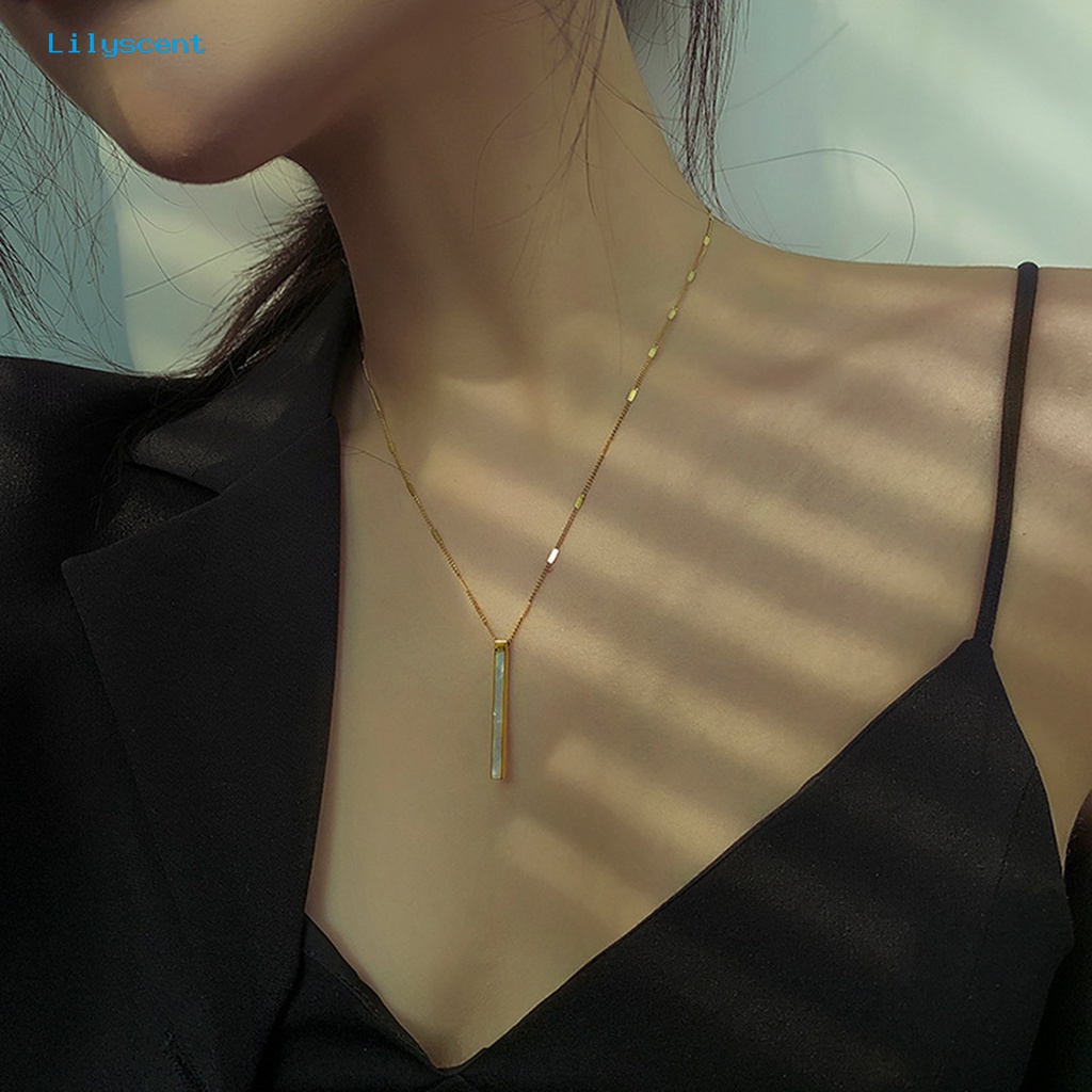 [LS] Wanita Kalung Emas Slim Rantai Minimalis Elegan Panjang Liontin Wanita Klavikula Kalung Fashion Perhiasan