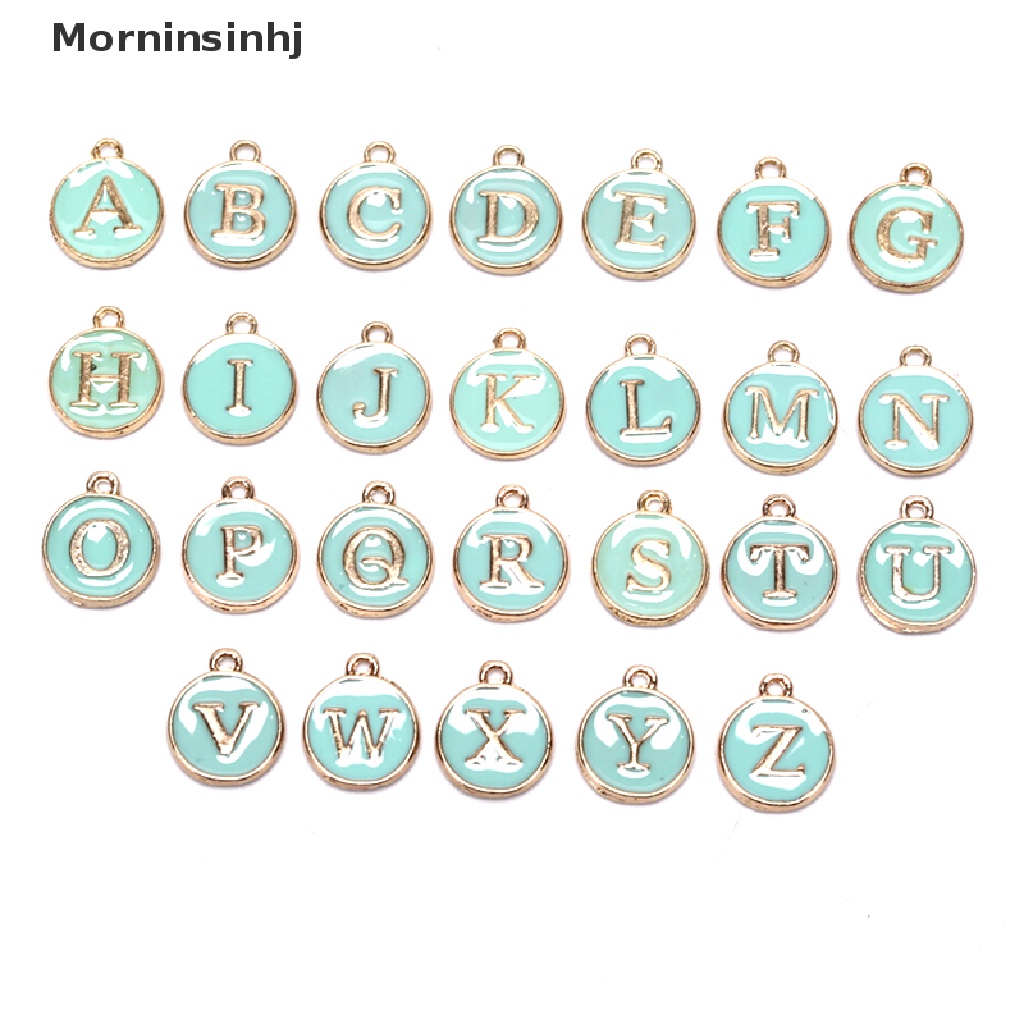 Mornin 26Pcs Huruf Alfabet Ch Inisial Huruf Gelang Perhiasan DIY Craft Making id